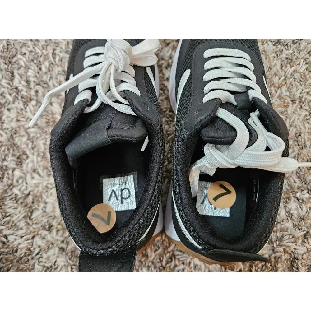 Dolce Vita Braiden Platform Sneakers Womens 7 Black White Chunky Casual Shoes